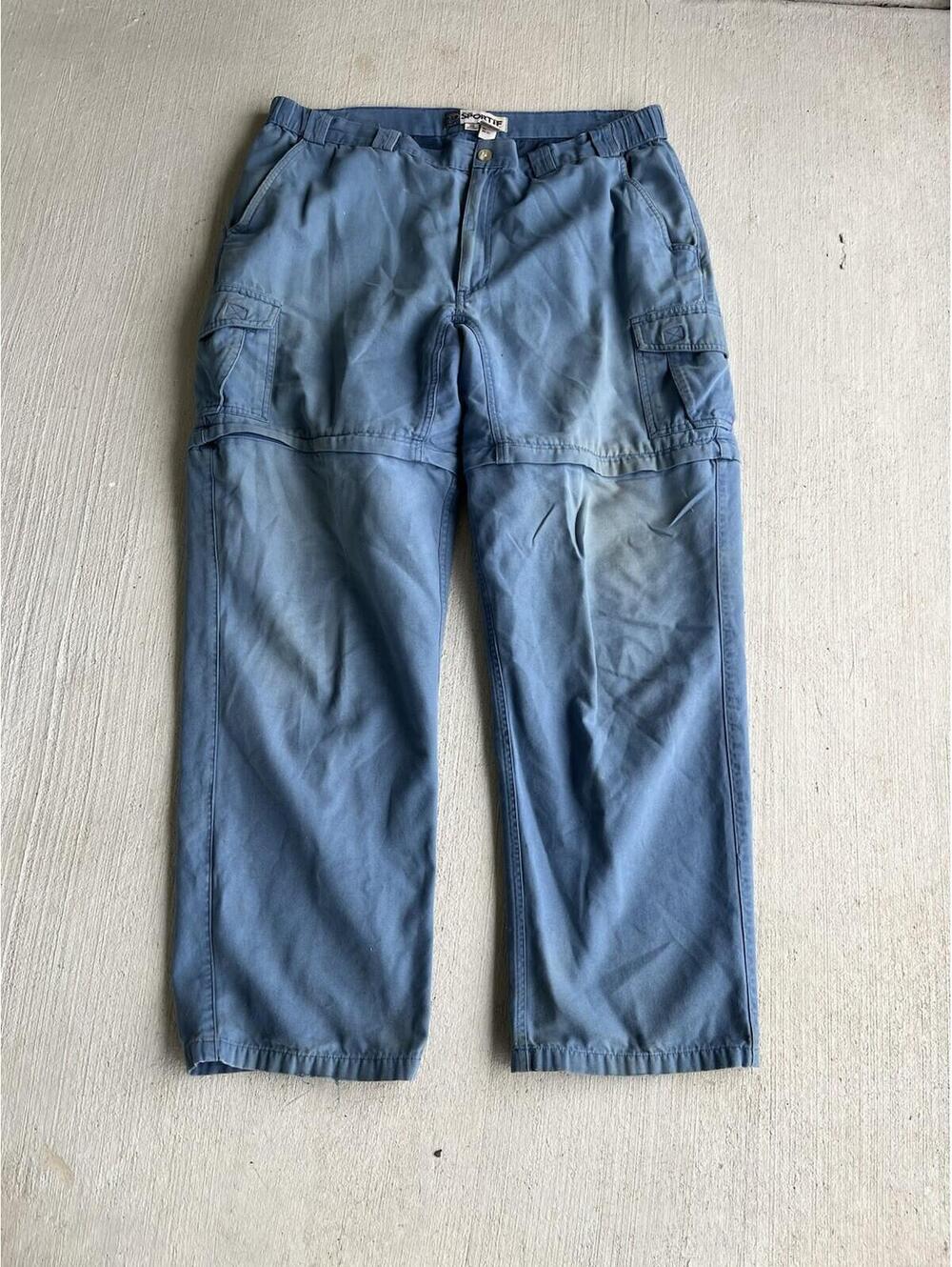 Sportif USA Blue Convertible Zip Off Cargo Pants Size 38